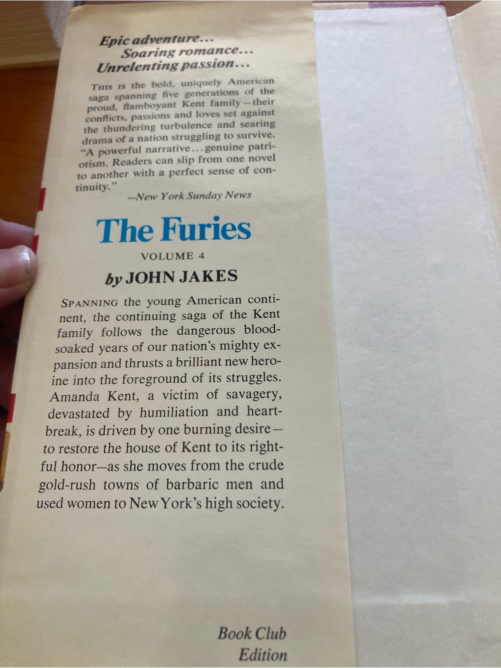 The Furies by John Jakes - White & Purple Hardcover - Picture 2 of 7